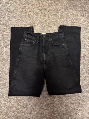 Agolde 90’s Style High Rise Washed Black Straight Leg Jeans size 25 from Aritzia